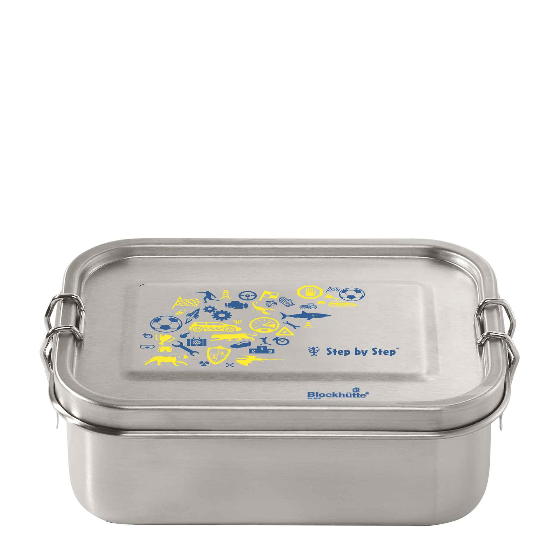 Step by Step Lunchbox aus Edelstahl blue&yellow