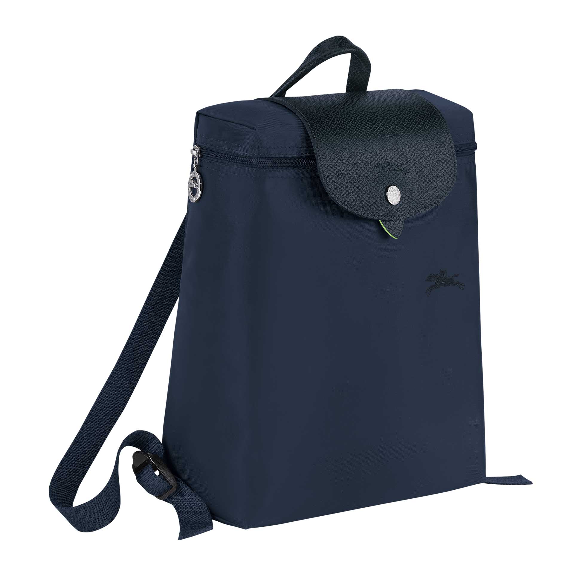 Longchamp Le Piage Green Rucksack aus Recycling Material navy