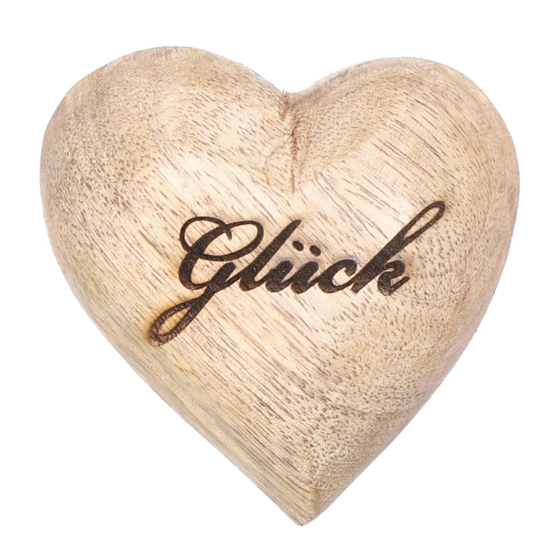 Gehlmann Deko-Holz-Herz aus Mangoholz, 1-teilig, farblich sortiert