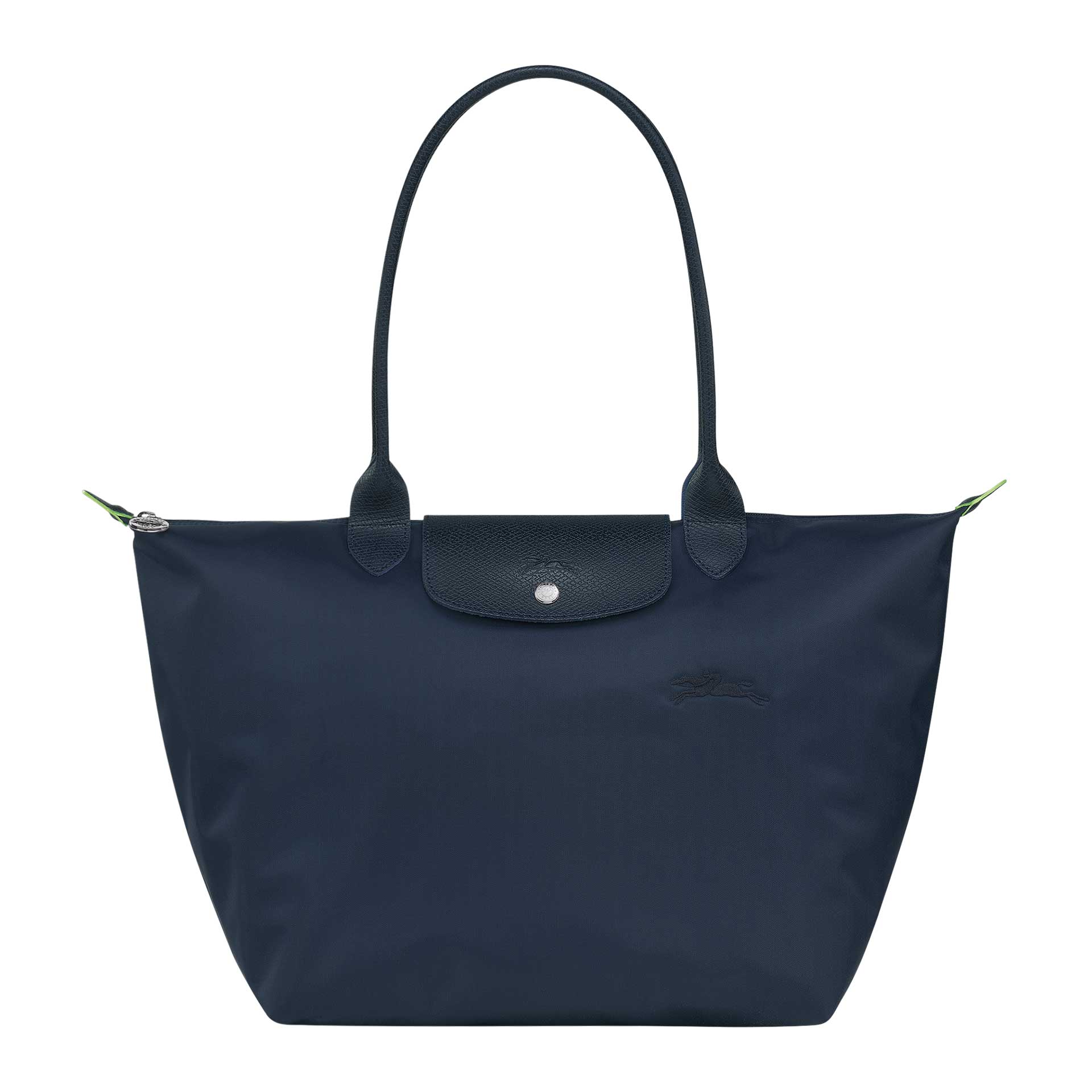 Longchamp Le Pliage Green Schultertasche aus Recycling Material L navy