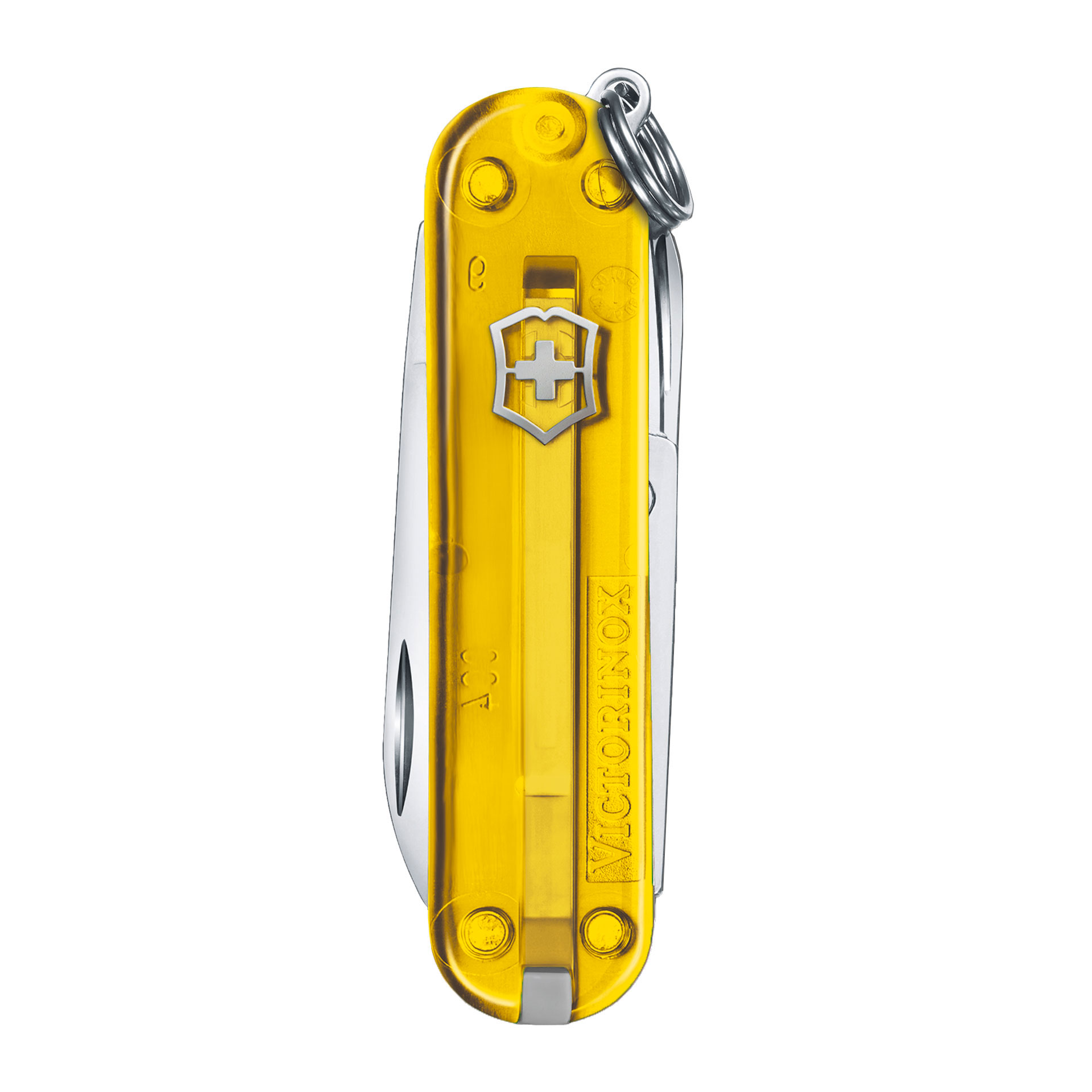 VICTORINOX Classic SD Taschenmesser mit 7 Funktionen 58mm transparent toscan sun