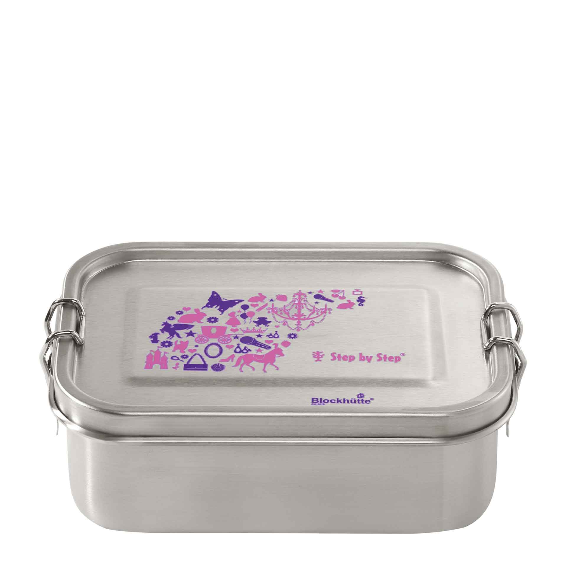 Step by Step Lunchbox aus Edelstahl purple&rose