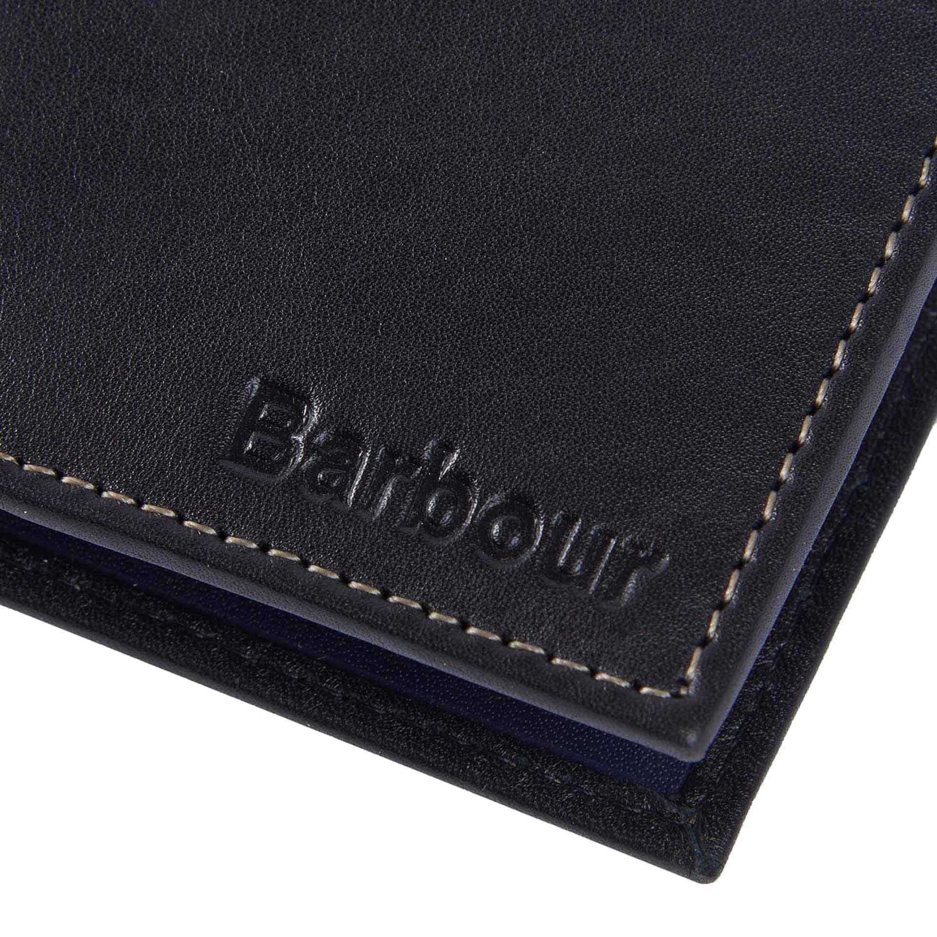 Barbour Elvington Leather Geldbörse black navy dress