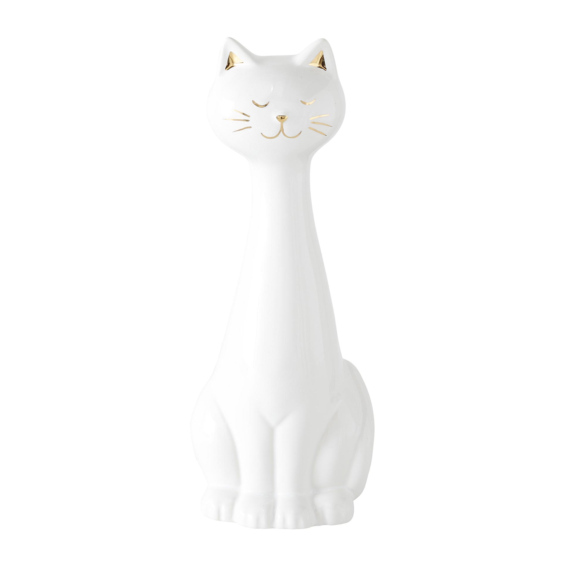 Boltze Smokey Figur Katze 19 cm, 1-teilig, farblich sortiert steingut weiß
