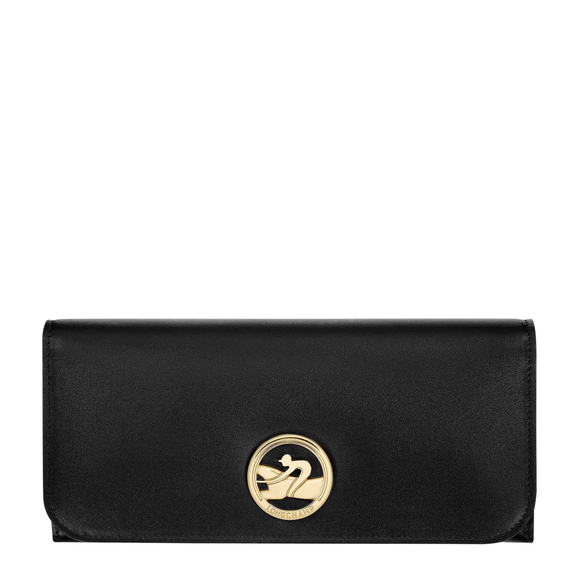 Longchamp Box-Trot Lange Damen Geldbörse mit Überschlag black