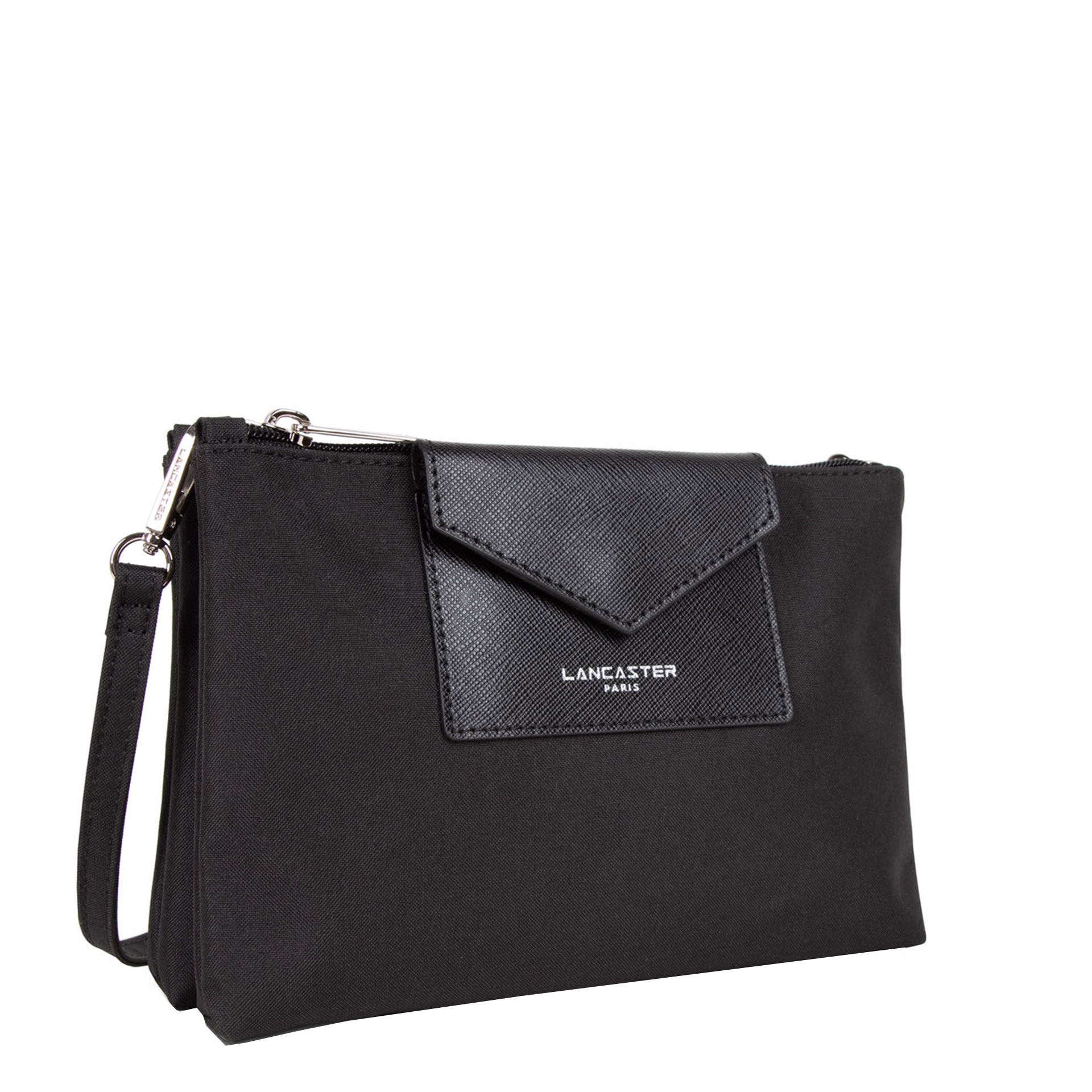 Lancaster Paris Smart KBA Handtasche aus 100% Gewebefasern noir