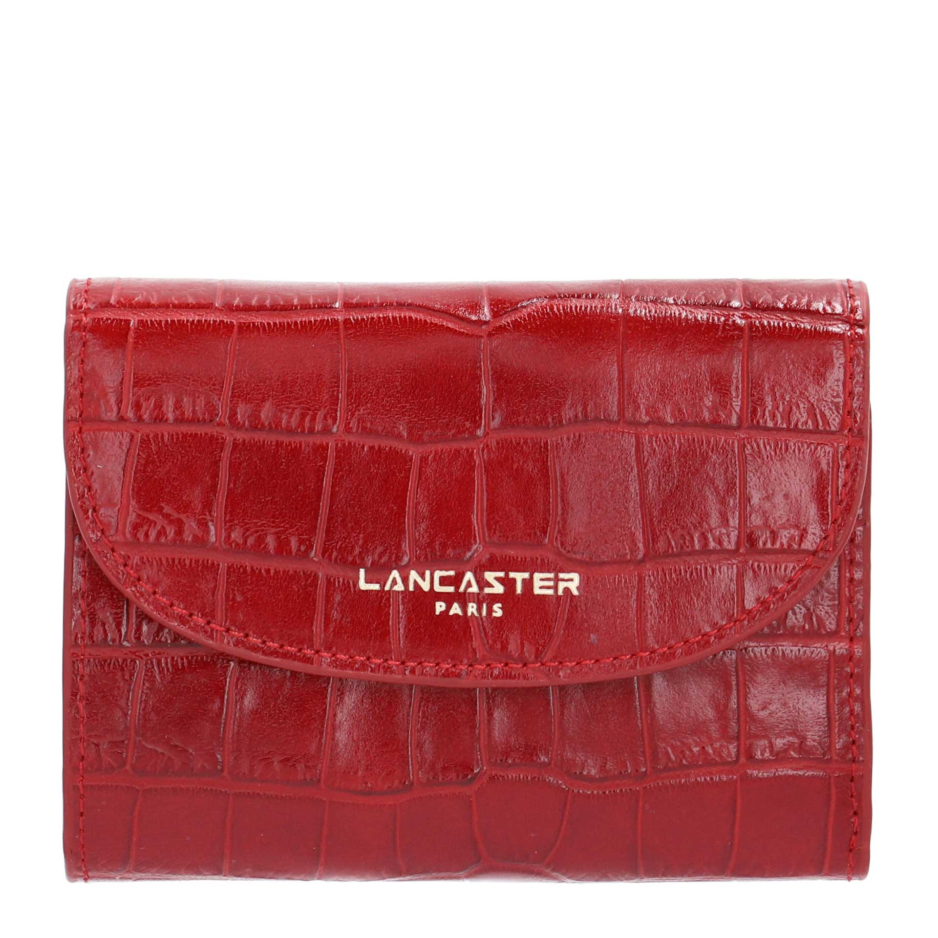 Lancaster Paris Exotic Croco Damen Geldbörse rouge