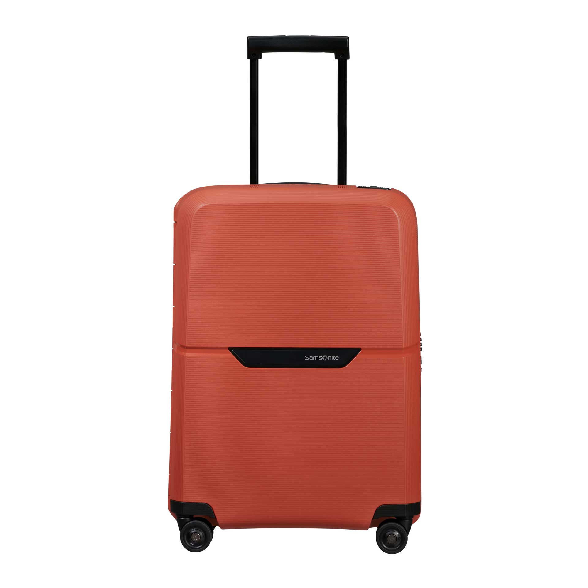 Samsonite Selection Magnum Eco Trolley mit 4 Rollen 55 cm aus Recycling Material maple orange