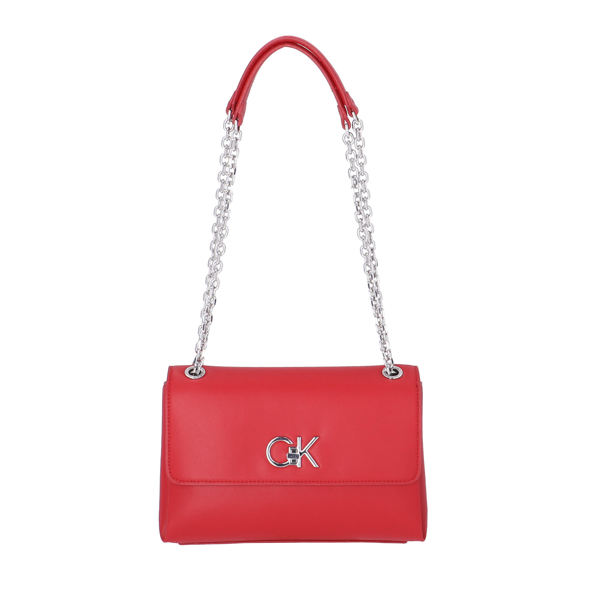 Calvin Klein Re-Lock Crossbody Umhängetasche racing red