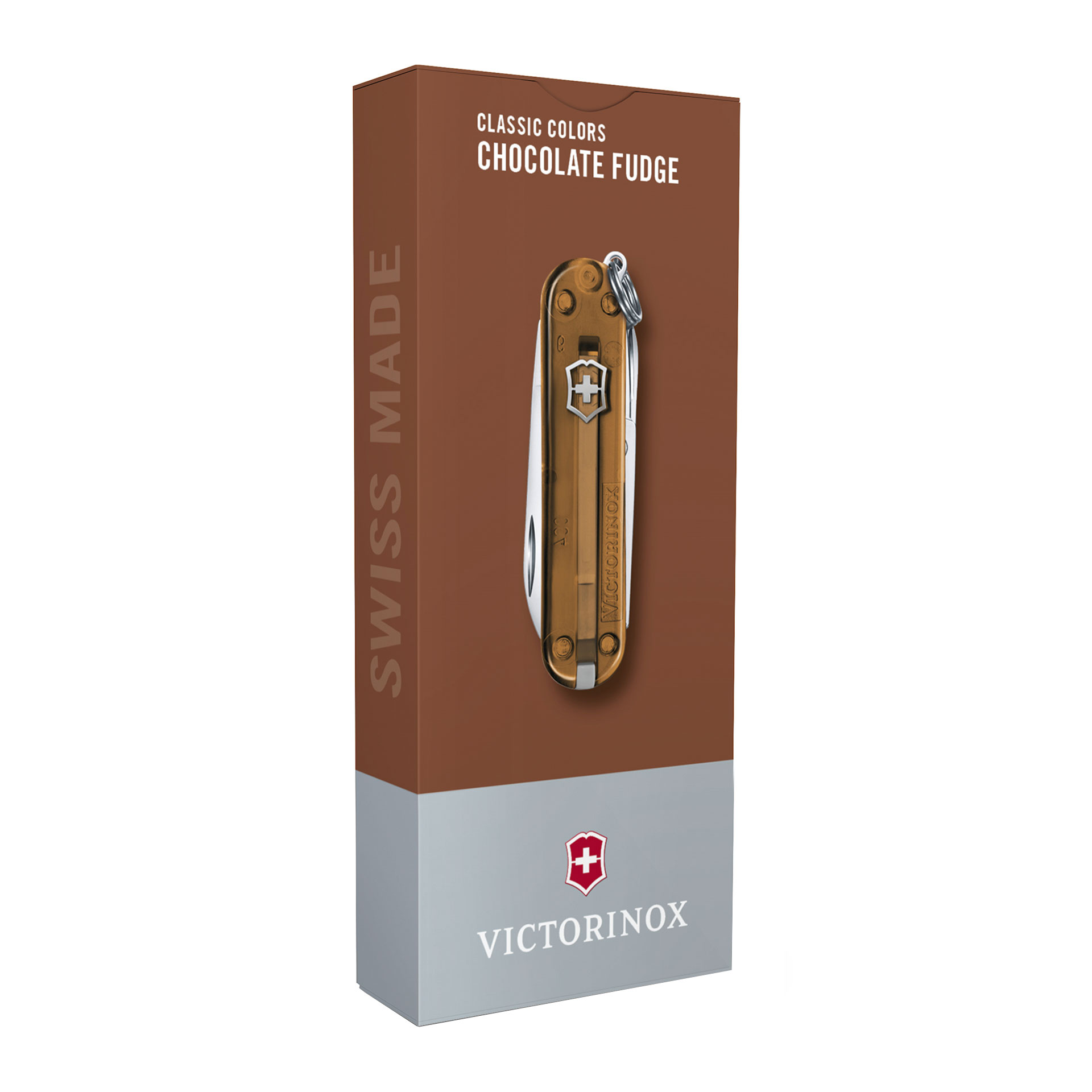 VICTORINOX Classic SD Taschenmesser mit 7 Funktionen 58mm transparent chocolate fudge